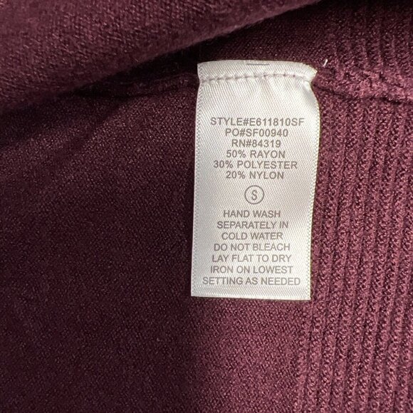 Evolution by Cyrus Women Cardigan~Size S~Burgundy Soft Open Front~NWT L13 22 - Picture 11 of 11